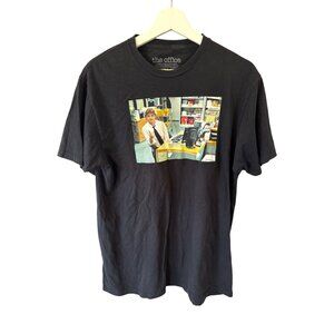 The Office Jim Halpert Desk Tee Black Cotton Size L Streetwear Gothic Casual